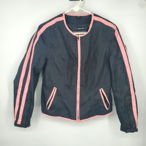 Nexgen Motorcycle Jacket Womens Medium Vented Black Bike Zip Removable Liner - Picture 1 of 10